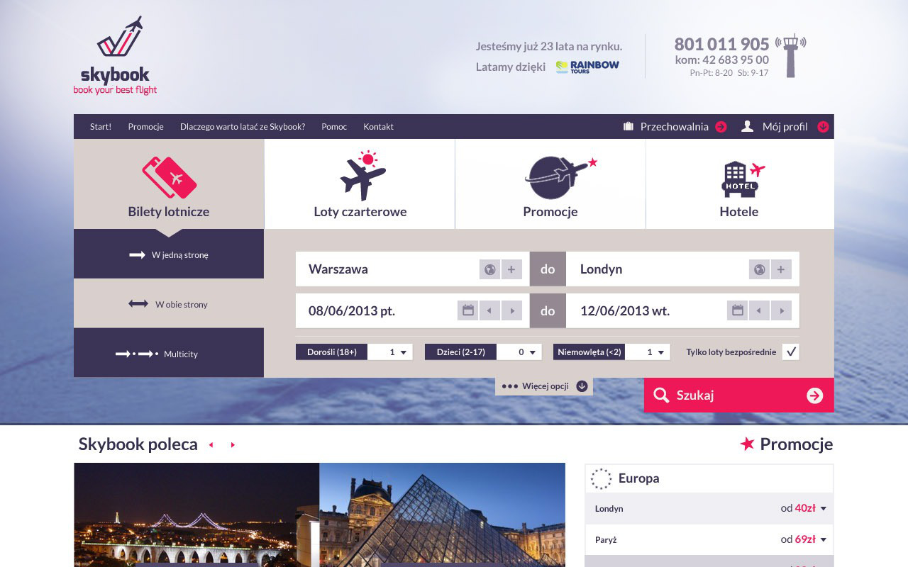 skybook preview of book your best flight